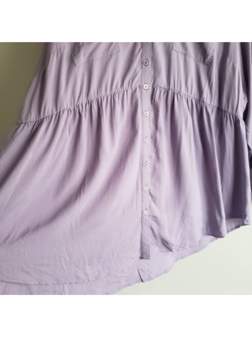 Torrid Emma Babydoll Tunic 3X NEW Lavender Relaxed Fit Flowy Blouse 3XL nwt - Picture 5 of 9